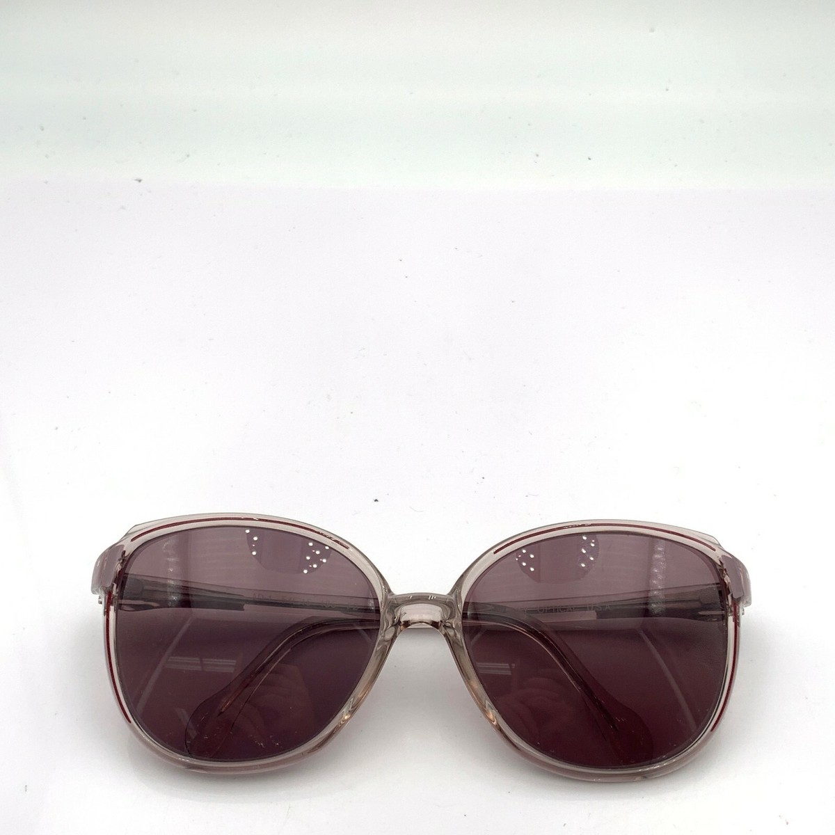 Vintage Liberty Optical AD-1 Burgundy Oval Sunglasses USA  display picture 2