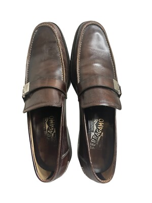 Rare Salvatore Ferragamo Florence Brown Leather Loafers  display picture 1