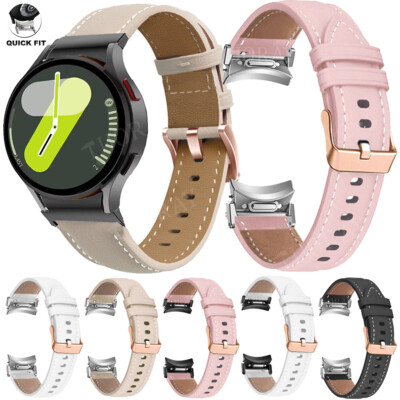 Quick Leder Armband für Samsung Galaxy Watch 7 FE 6 5 4 40 44mm Classic 43/47mm