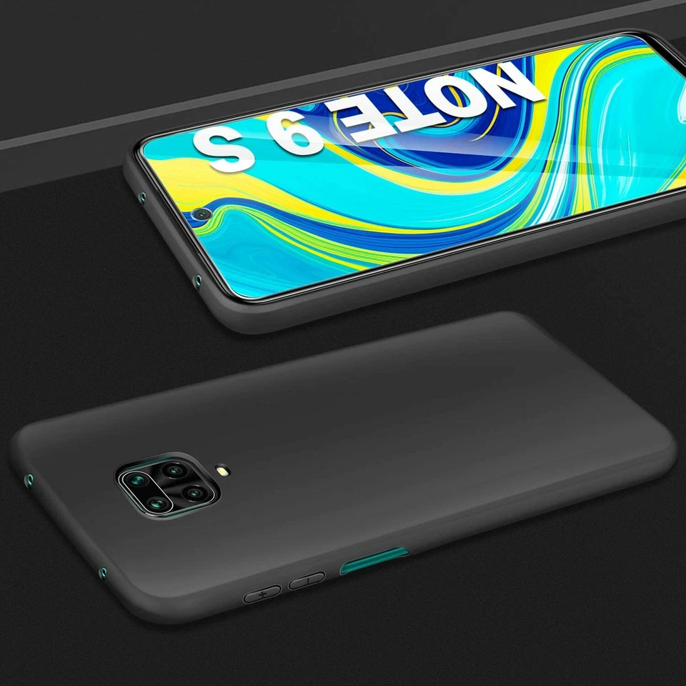 COVER CUSTODIA + PELLICOLA VETRO TEMPERATO PER XIAOMI REDMI NOTE 9 PRO NERO  - Immagine 4 di 4