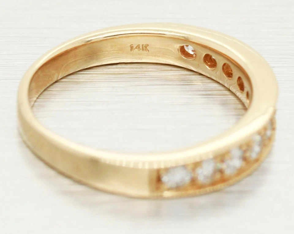 Anillo de diamantes Sonia B Channel Set - Banda de oro amarillo de 14 k - Talla 9,00 Foto 4 de 4