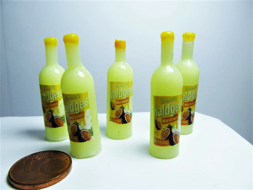 SMILETIGGERS MINIATUREN *~ * 1 Flasche Maracuja-Likö ,Handarbeit *~*