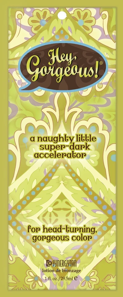 Synergy Tan Hey Gorgeous Sunbed Tanning Lotion Cream Dark Accelerator sachet