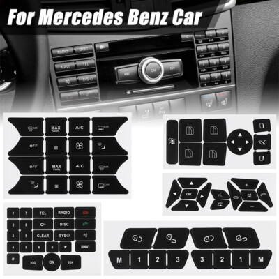 Button Repair Kit Window Switch Sticker For Mercedes Benz A B E350 ML350 2010-14