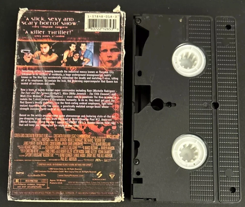 Resident Evil VHS Tape Promo Milla Jovovich Michelle Rodriguez (Promotional Copy Foto 2 de 4