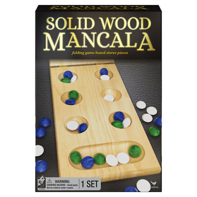Solid Wood Folding Mancala Strategy Game
