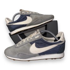 Nike Pre Montreal Racer Casual Suede Sneakers Grey / Blue 555258-008 Women's 6
