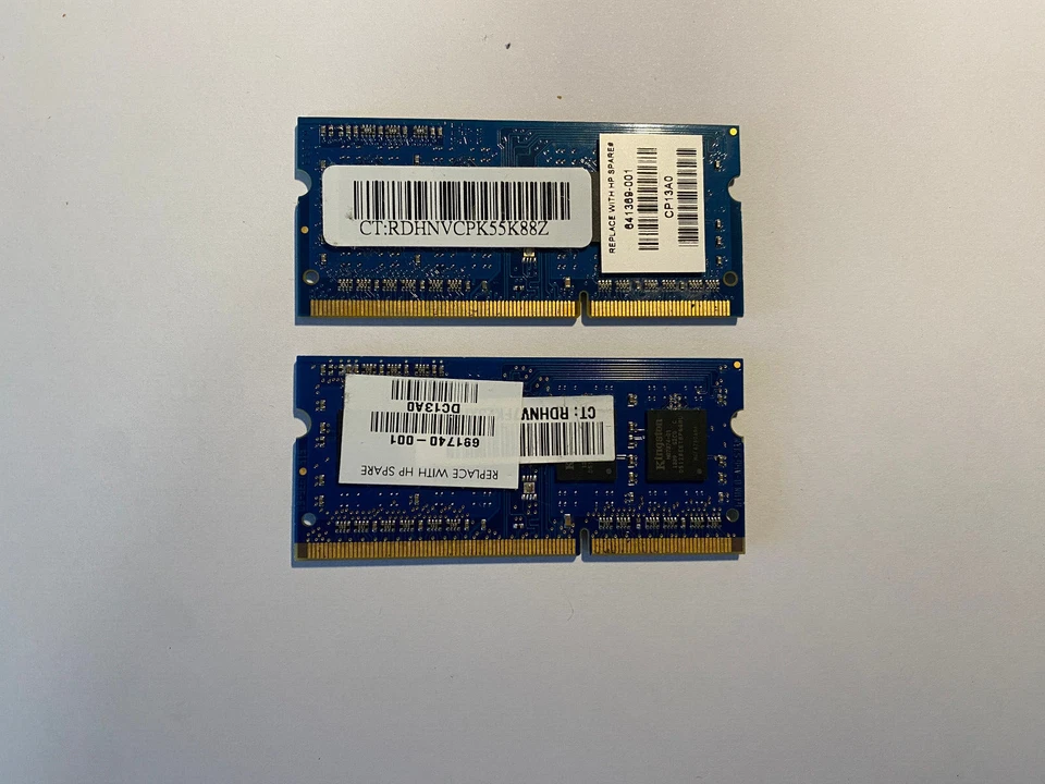 KINGSTON 8GB (2 X 4GB ) DRR3 PC3L-12800S LAPTOP RAM P/N HP16D3LS1KBG/4G MATCHING - Image 2 of 2