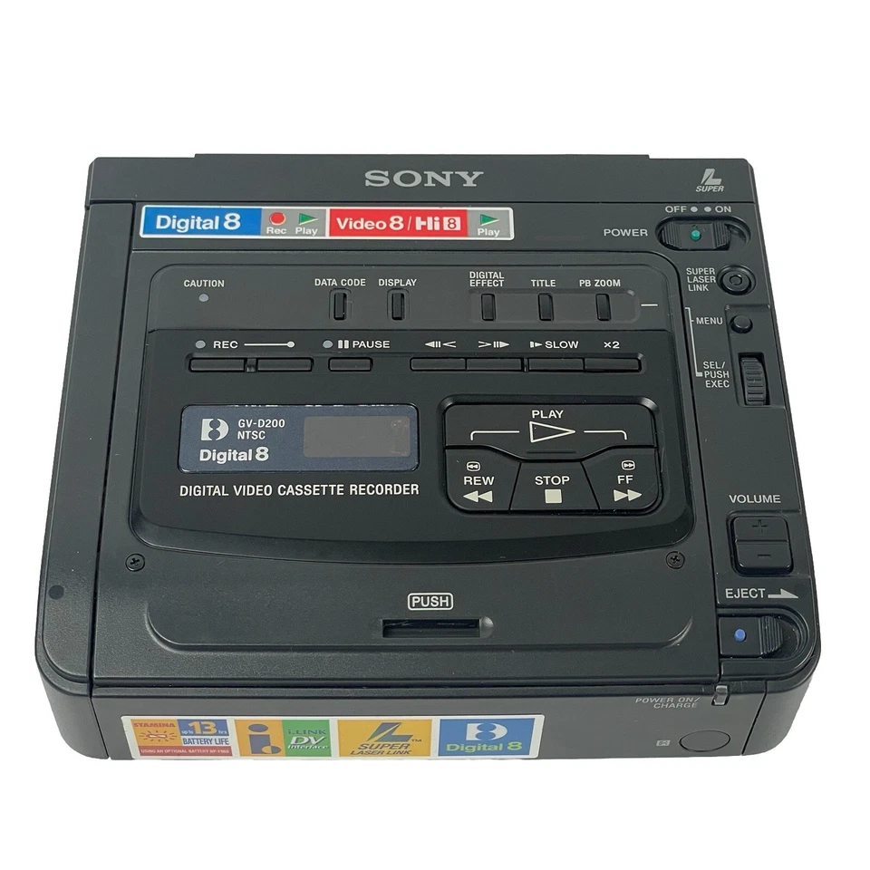Reproductor de casete de video digital Sony GV-D200 8 mm Hi8 digital 8 GVD200 EXC Foto 2 de 4