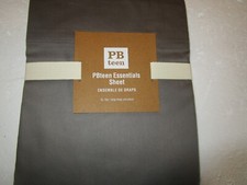 Pottery Barn Teen Essentials Teen XL Twin Sheet flat gray grey New