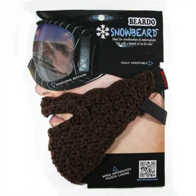Beardo - Snowbeard Brown - Beard Face Ear Chin Warmer Bearded Warm Winter