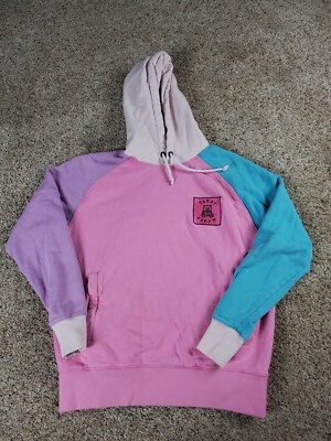 Teddy Fresh Hoodie Small Mens Pink Colorblock Long Sleeve