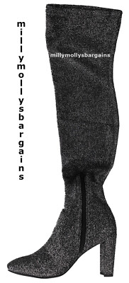 NEXT Damenstiefel grau silber Größe 4 UVP 65 £ zz