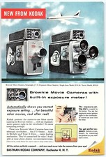 1950s KODAK CAMERAS CHRISTMAS BROWNIE MOVIE CAMERA FULL PAGE PRINT AD Z5313