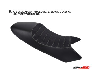 Ducati Monster 400 600 620 695 900 1994-2007 MotoK Sitzbezug Cafe Racer Grau 5