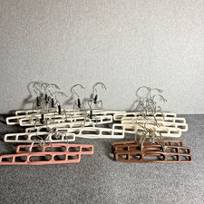 17 Vintage Tamor Type Plastic Clamp Hangers for Pants Skirts clothes Hanger
