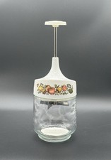 Vintage Gemco Spice of Life Food Nut Chopper Glass Jar Corning Ware 1970s