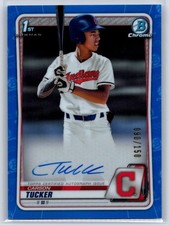 CARSON TUCKER 2020 1st Bowman Chrome AUTO BLUE Refractor #/150 #CDA-CT RARE