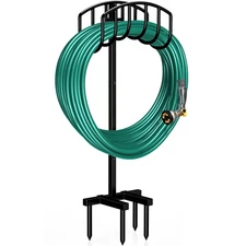 Garden Hose Holder Detachable Heavy Duty Metal Water Hose Hanger, Freestandin...