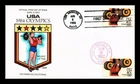 DR JIM STAMPS US COVER OLYMPICS WEIGHT LIFTING AIR MAIL FDC COLLINS HAND PAINTED
