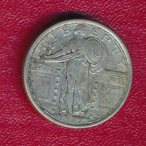 1917 TYPE 1 STANDING LIBERTY SILVER QUARTER **VERY FINE** FREE SHIP!!