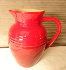 Le Creuset Stoneware Pitcher 2 Quart Cerise Red