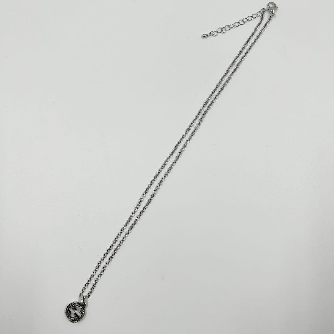 Auth GUCCI Necklace Arabesque Interlocking GG Sil… - image 4