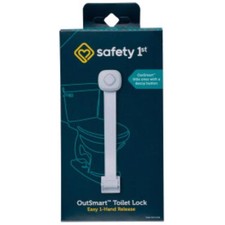Safety 1st HS288 White Plastic Unique OutSmart Swing Shut Toilet Seat Lock