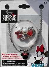 Minnie Mouse Mix  Match Charm Necklace 1 Necklace  7 Charms NIP/Free Shippin