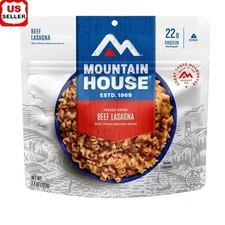 Freeze-Dried Lasagna W/ Meat Sauce Camping Food 2 Servings Quick Prep Portable