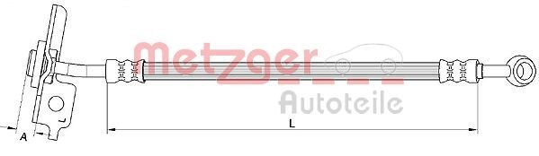 Metzger Bremsschlauch 4111055 FüR Hyundai-image