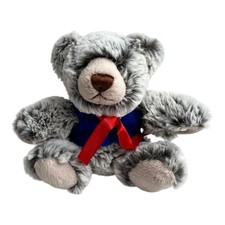 Clemens Spieltiere Teddy Bär mit blauer Weste rote Schleife Stofftier Plüschtier