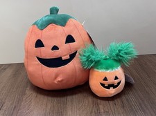 Squishmallow 9  Jodie Jackolantern Pumpkin New Halloween Plush 4.5  Paige Set