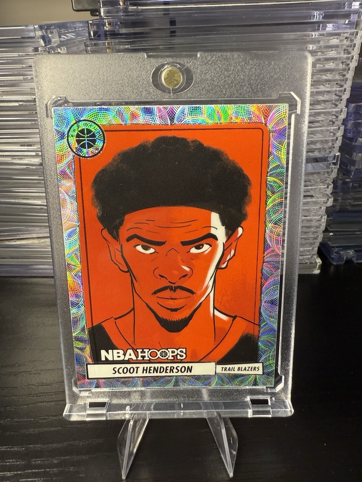 2023-24 NBA Hoops Premium Stock #19 Scoot Henderson Presentations Case Hit SSP