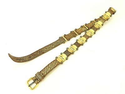MIUMIU belt Gold Brown Silver Women Authentic secondhand | eBay display picture 1