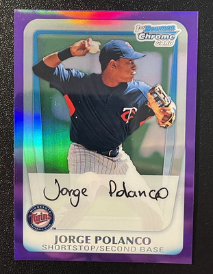 #ad Topps 2011 Bowman Chrome 1st Bowman Jorge Polanco Twins BCP159 Purple 799 $4.99