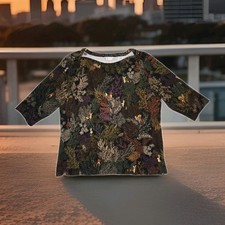 Christopher & Banks 3/4 Sleeve Wildlife Animals Shirt SZ PXL NEW WITH TAGS
