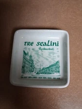 Vintage NYC Tre Scalini restuarant Ashtray/Trinket Dish 