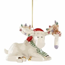 LENOX 2018 ANNUAL MOOSE ORNAMENT - MARCEL'S CHRISTMAS STOCKING