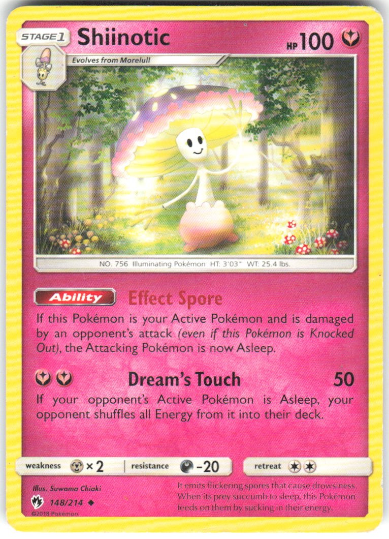 Shiinotic 148/214 Lost Thunder Pokemon MP
