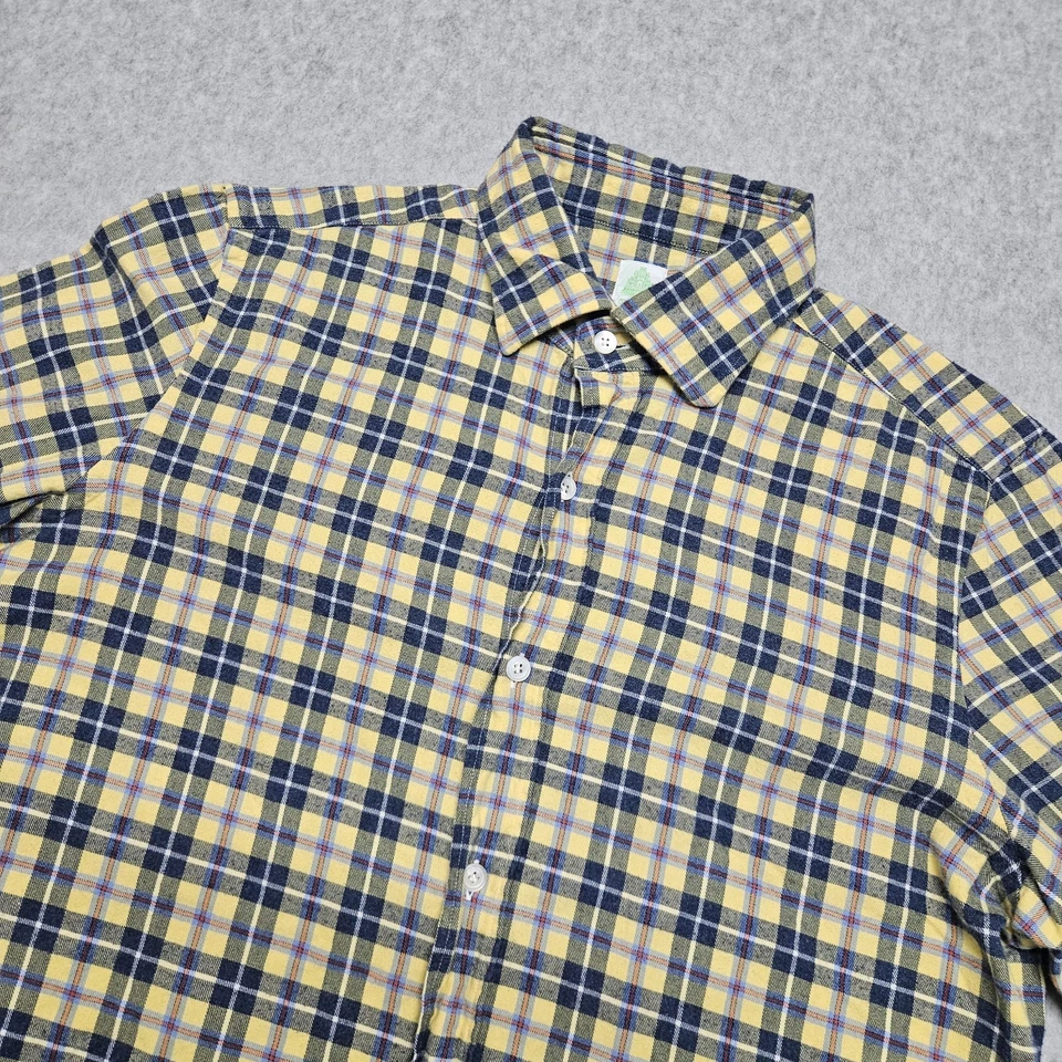 Camisa de franela Finamore Napoli para hombre talla M Italia Foto 4 de 4