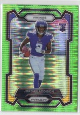 2023 Panini Prizm NFL Jordan Addison Rookie RC #368 NEON GREEN PULSAR PRIZM