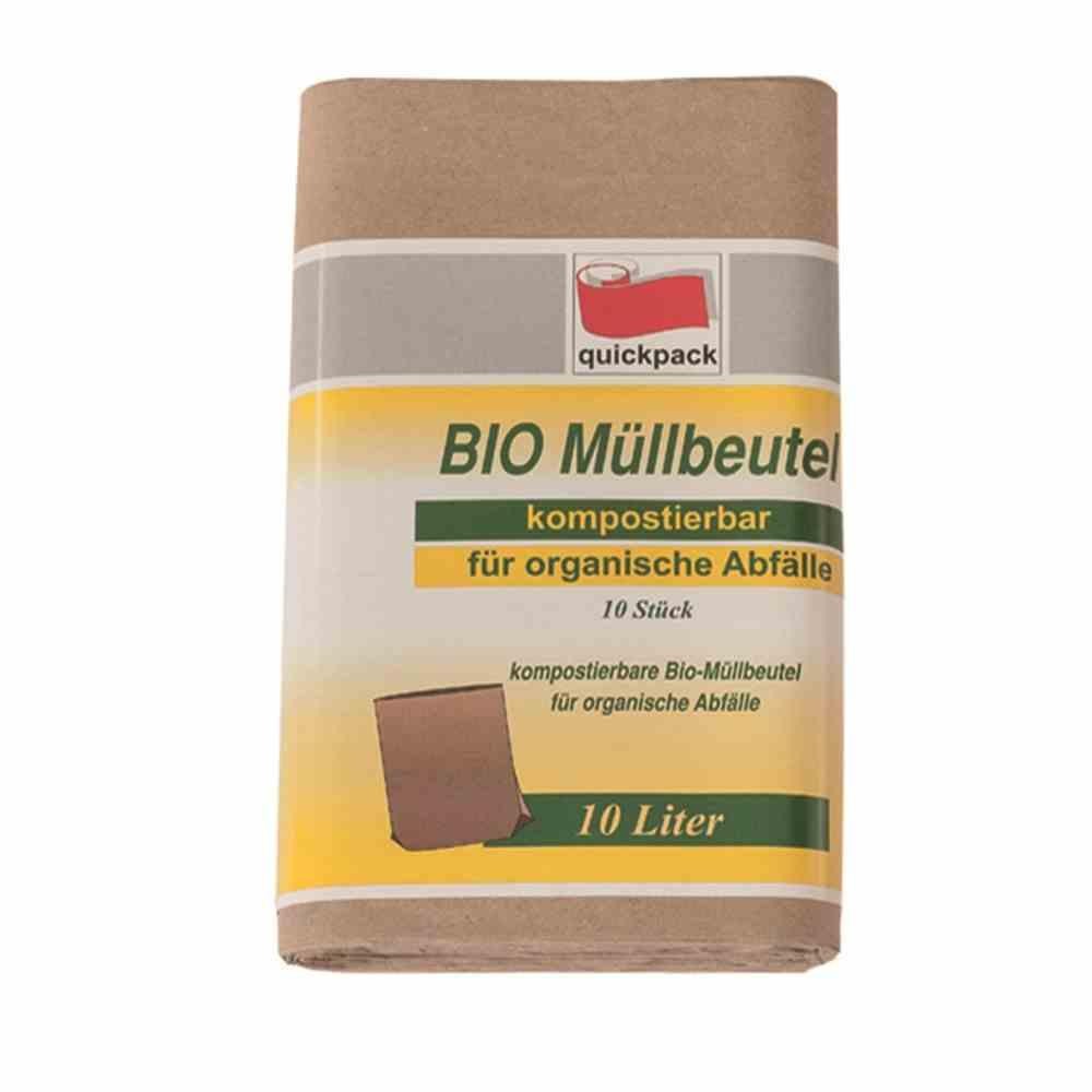 Биопакет quickpack Bio-Mll-Papierbeutel 10 л 10 штук 20 x 17 x 36 см 1890₽
