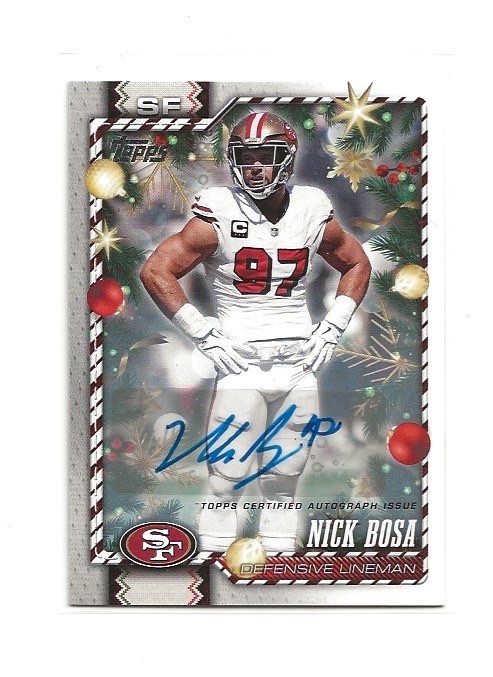 2026 TOPPS HOLIDAY NFL NICK BOSA AUTO #141 SAN FRANCISCO 49ERS