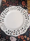 Vintage Lattice Milk Glass 8 Inch Plate A8