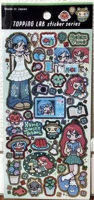 GAIA Topping LAB Kawaii Gal Glitter Sticker Heisei Girl Sweet Home MADE IN JAPAN