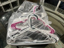 Lot Of 50 - Assorted Colors Adult-Size Plastic Tubular Hangers