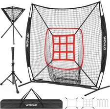 7x7 ft baseball net for batting, pitching, hitting, softball pitching net