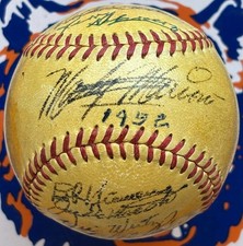 RARE 1952 ST. LOUIS BROWNS TEAM SIGNED OAL BASEBALL SATCHEL PAIGE VIC WERTZ!!!!!