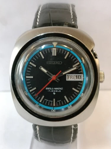 VINTAGE SEIKO BELL-MATIC 17J AUTOMATIC BLACK DIAL 4006-6021 JAPAN MEN'S WORKING